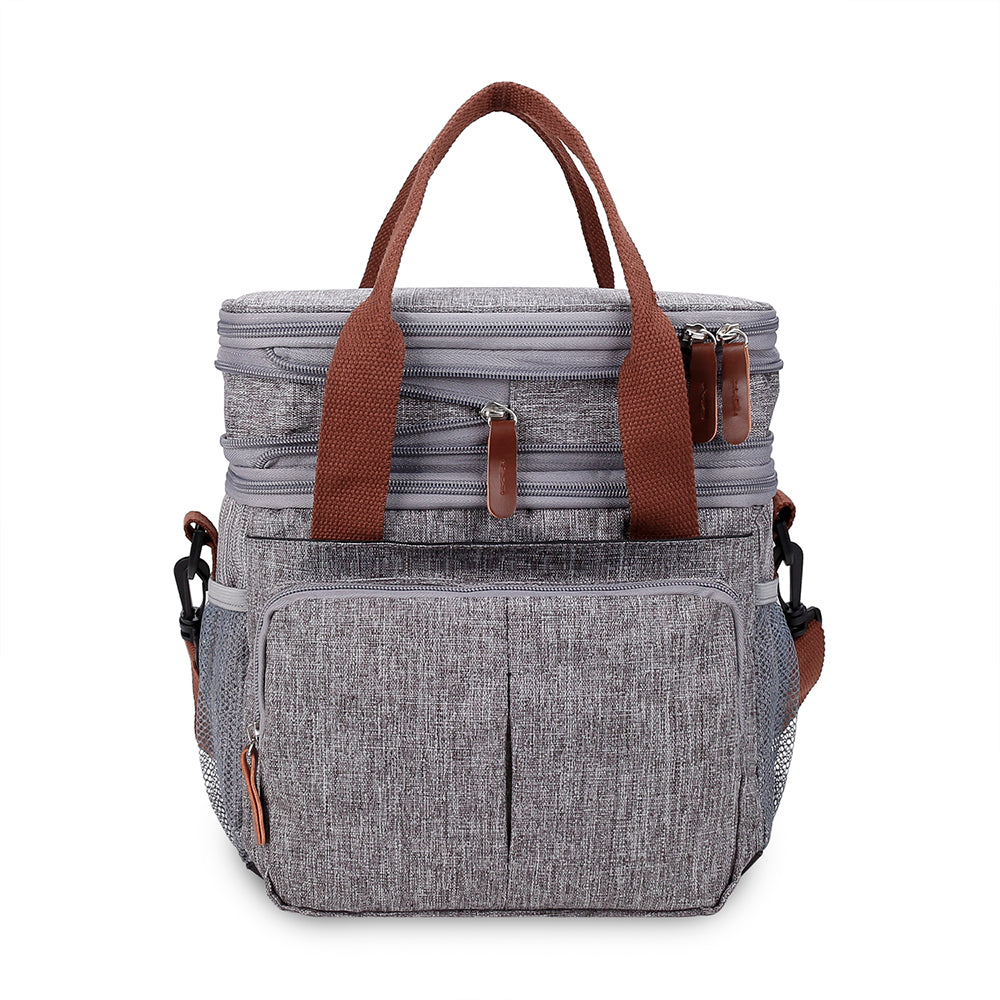 Little Story Insulated Lunch/Bottle Bag - Grey