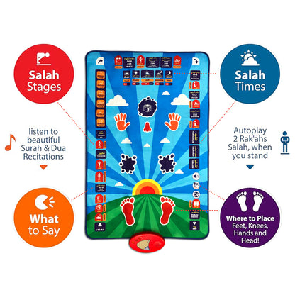 Little Story Kids Islamic Salah/Prayer Learning Mat -  Blue