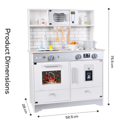 LITTLE STORY Wooden Kitchen w/  Accessories - Grey