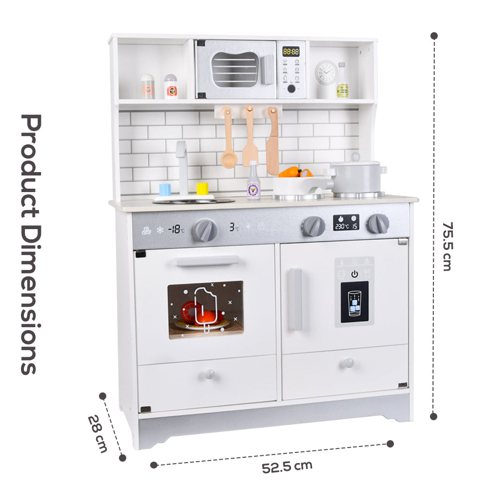 LITTLE STORY Wooden Kitchen w/  Accessories - Grey