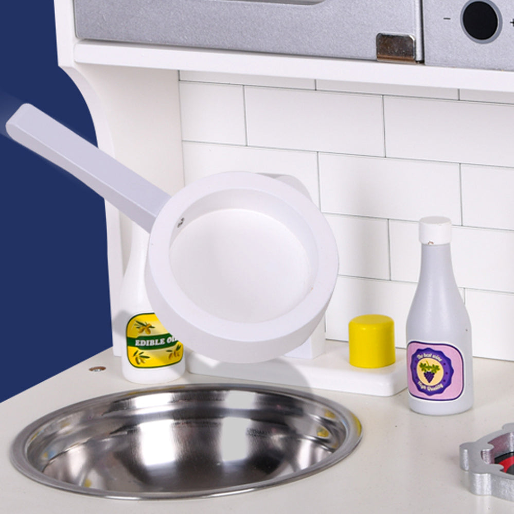 LITTLE STORY Wooden Kitchen w/  Accessories - Grey