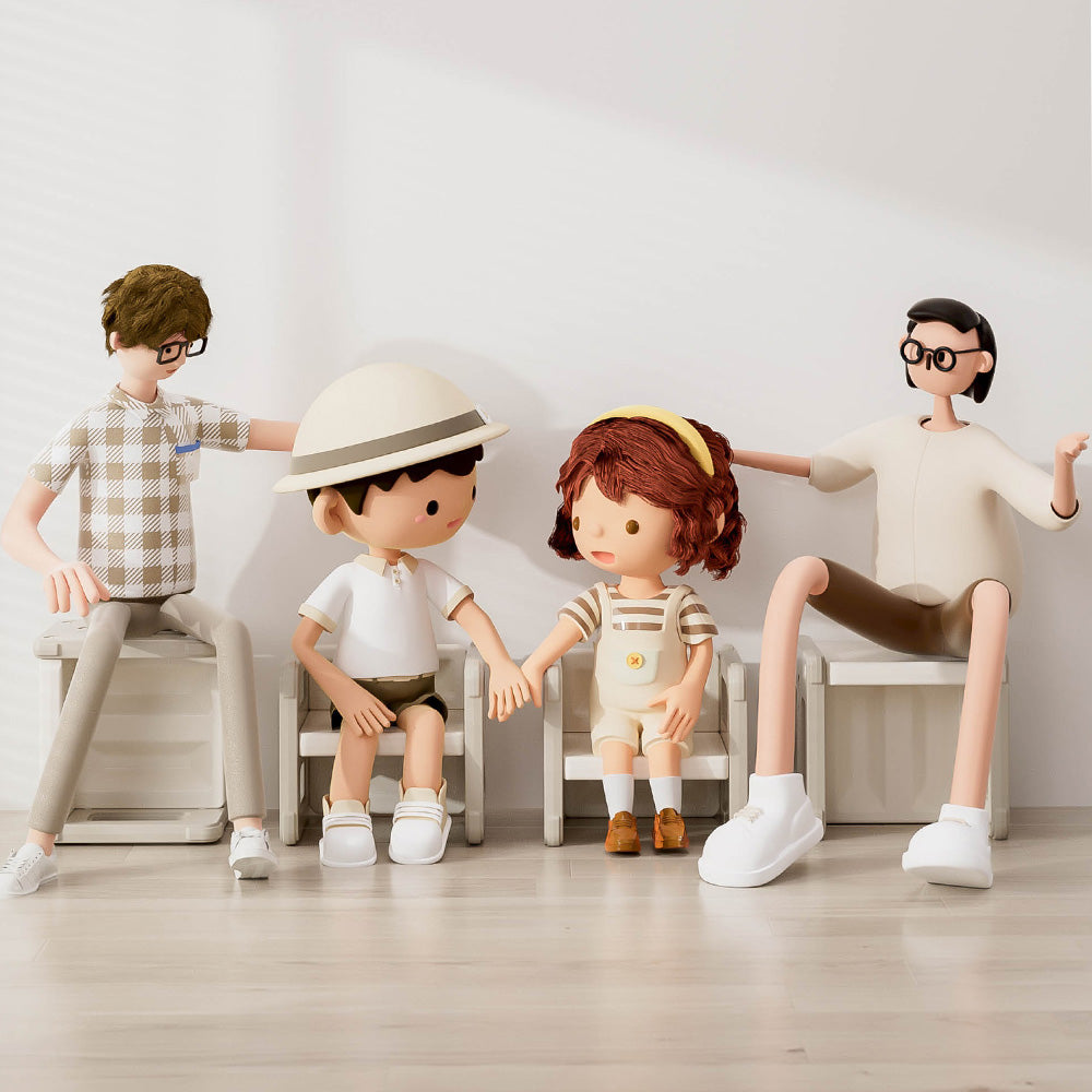 قصة صغيرة - طاولة دراسة للأطفال مع كرسي - بيج