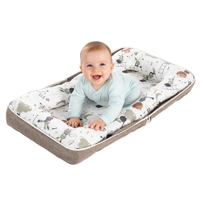 LITTLE STORY - Portable Baby Nest & Lounger Sleeping Pod  - Brown