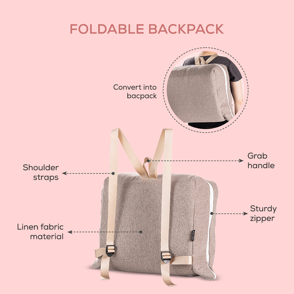LITTLE STORY - Portable Baby Nest & Lounger Sleeping Pod  - Brown