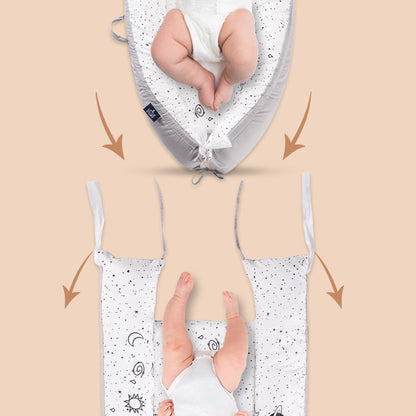 سرير استرخاء ناعم قابل للتنفس من ليتل ستوري لحديثي الولادة - جالاكسي