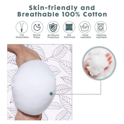 سرير استرخاء للأطفال حديثي الولادة من Little Story مصنوع من ألياف ناعمة قابلة للتنفس - أبيض فلورا رمادي