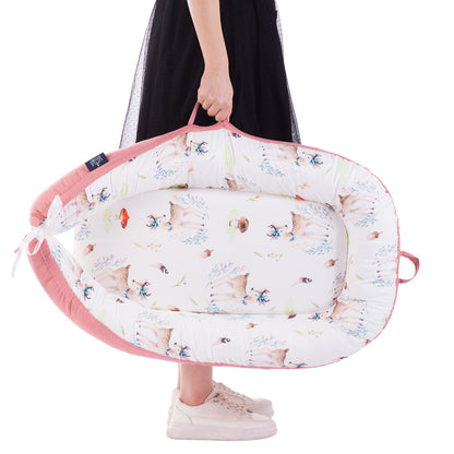 سرير استرخاء ناعم قابل للتنفس من ليتل ستوري لحديثي الولادة - رنة