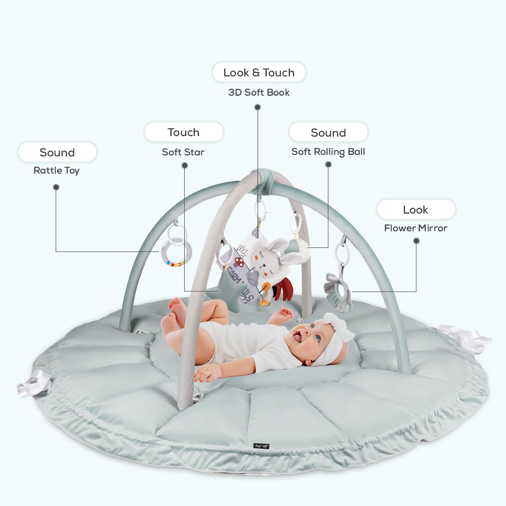 سجادة لعب/صالة ألعاب رياضية ٥ في ١ من ليتل ستوري بيبي - لون نعناعي