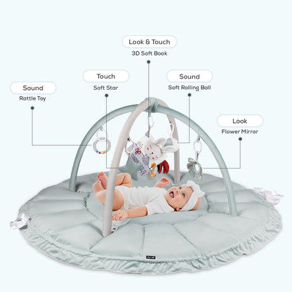 سجادة لعب/صالة ألعاب رياضية ٥ في ١ من ليتل ستوري بيبي - لون نعناعي