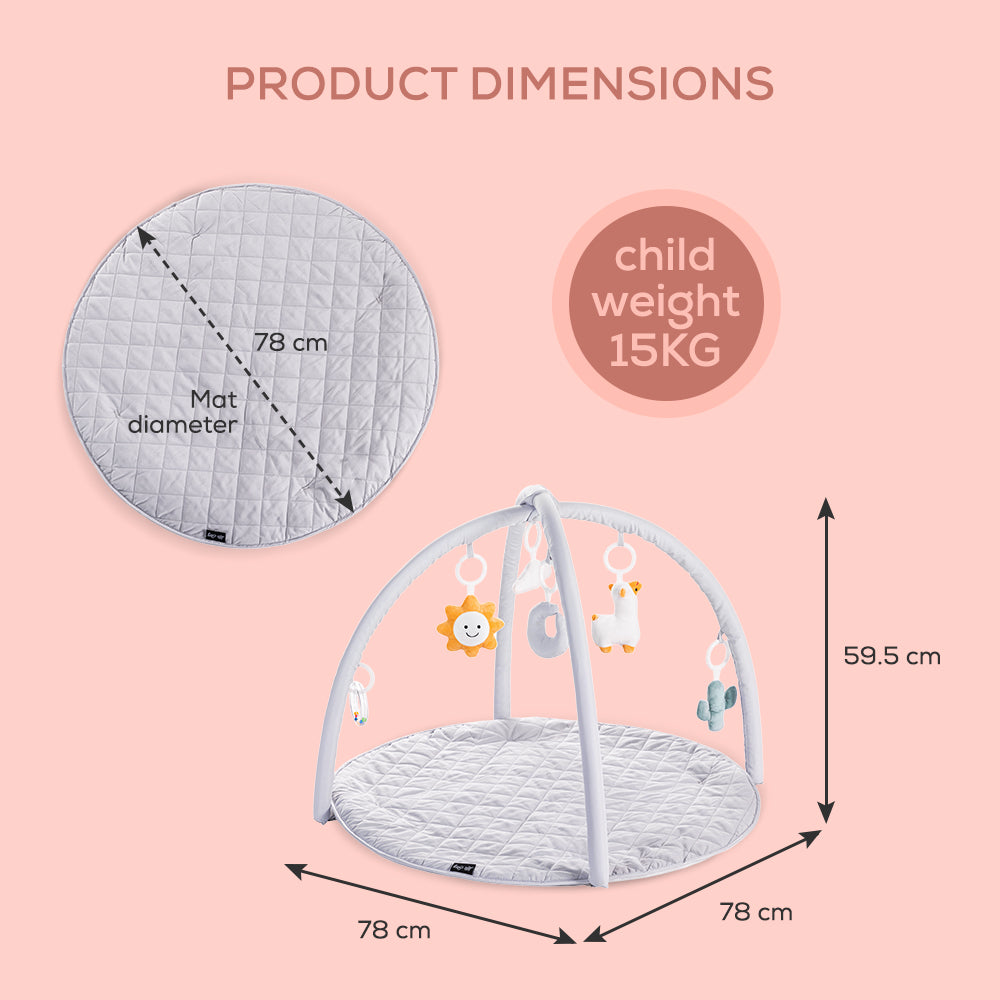 سجادة لعب/صالة ألعاب للأطفال من ليتل ستوري - رمادي