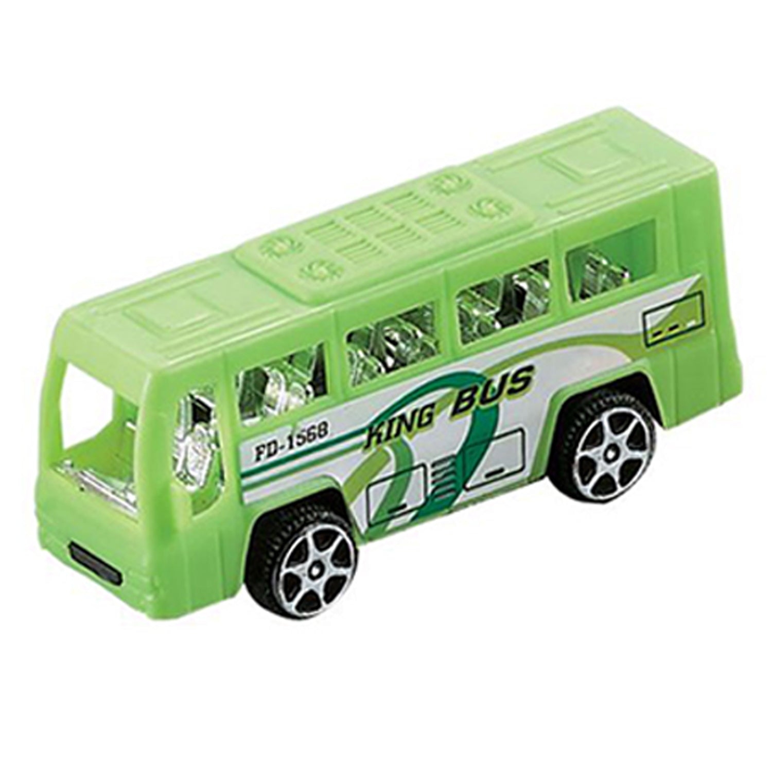 LITTLE STORY - Kids Toy Pull Back Bus and Motor Car - Set of 6pcs