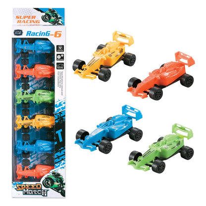 LITTLE STORY - Kids Toy Pull Back F1 Series Cars - Set of 6pcs