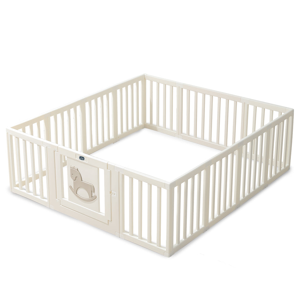 Little Story - Portable Playpen w/Door- Horse White