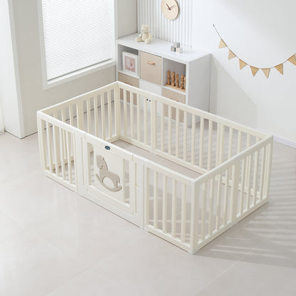 Little Story - Portable Playpen w/Door- Horse White