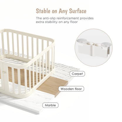 حظيرة لعب ليتل ستوري 140 × 200 سم كبيرة - بيضاء