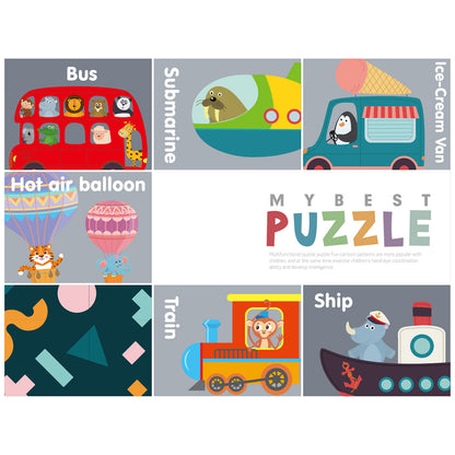 LITTLE STORY 20 - in - 1 Matching Puzzle Educational & Fun Game - Transport