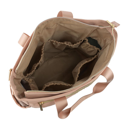 LITTLE STORY Quilted Mommy Diaper Bag w/ Changing Mat - Pink