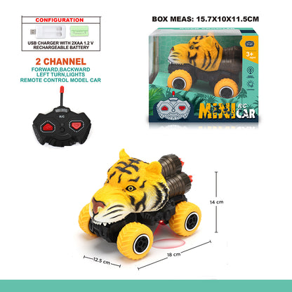 LITTLE STORY - Kids Toy 2 Channel Tiger Car wt Remote Control - Yellow