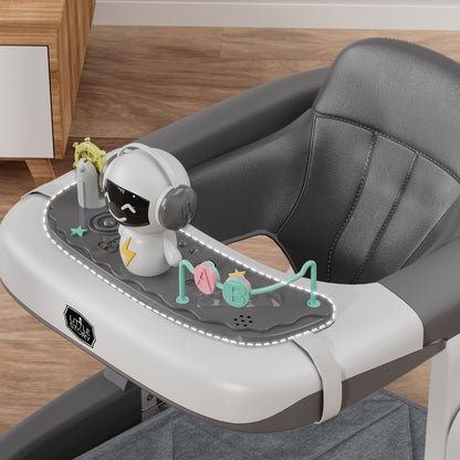 LITTLE STORY Adjustable Baby Walker - Foldable, Lightweight Design with Interactive Toys - Safe Walking Aid for Infants Aged 6-18 Months - EN1273 Certified