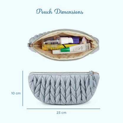 LITTLE STORY Luxe Knit Diaper Bag with Clutch - Grey