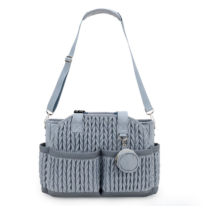 LITTLE STORY Nova Tote with Pacifier Pod - Grey