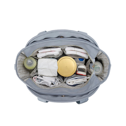 LITTLE STORY Nova Tote with Pacifier Pod - Grey