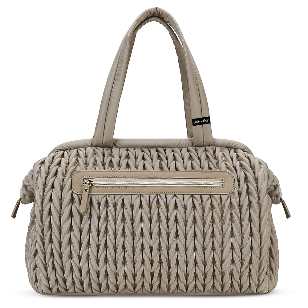 LITTLE STORY Elva Diaper Bag with Stroller Straps - Beige