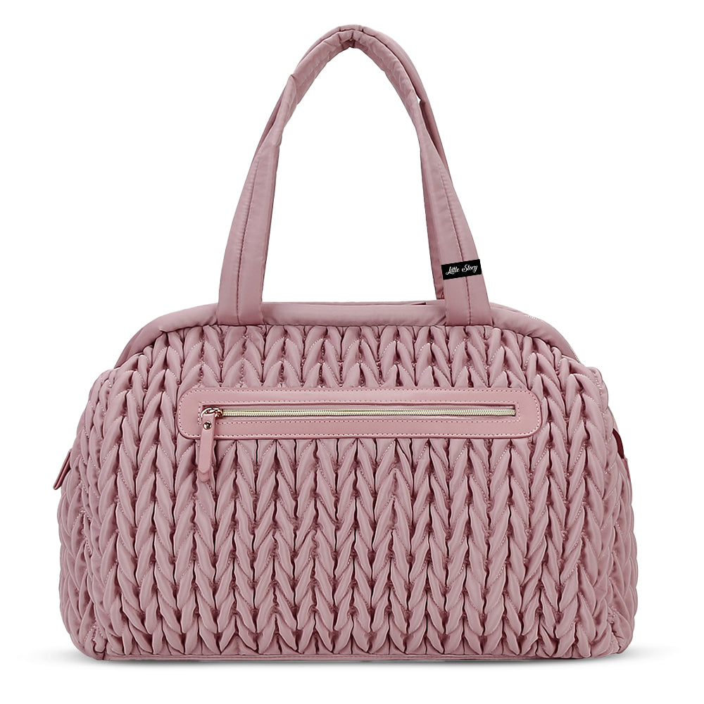 LITTLE STORY Elva Diaper Bag with Stroller Straps - Pink