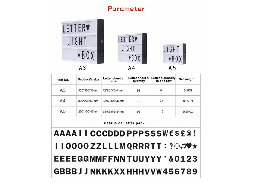 EAZY KIDS - Letter Light Box - A5