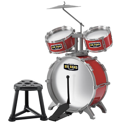 LITTLE STORY - Kids Drum Set Musical Instrument wt Stool - Red