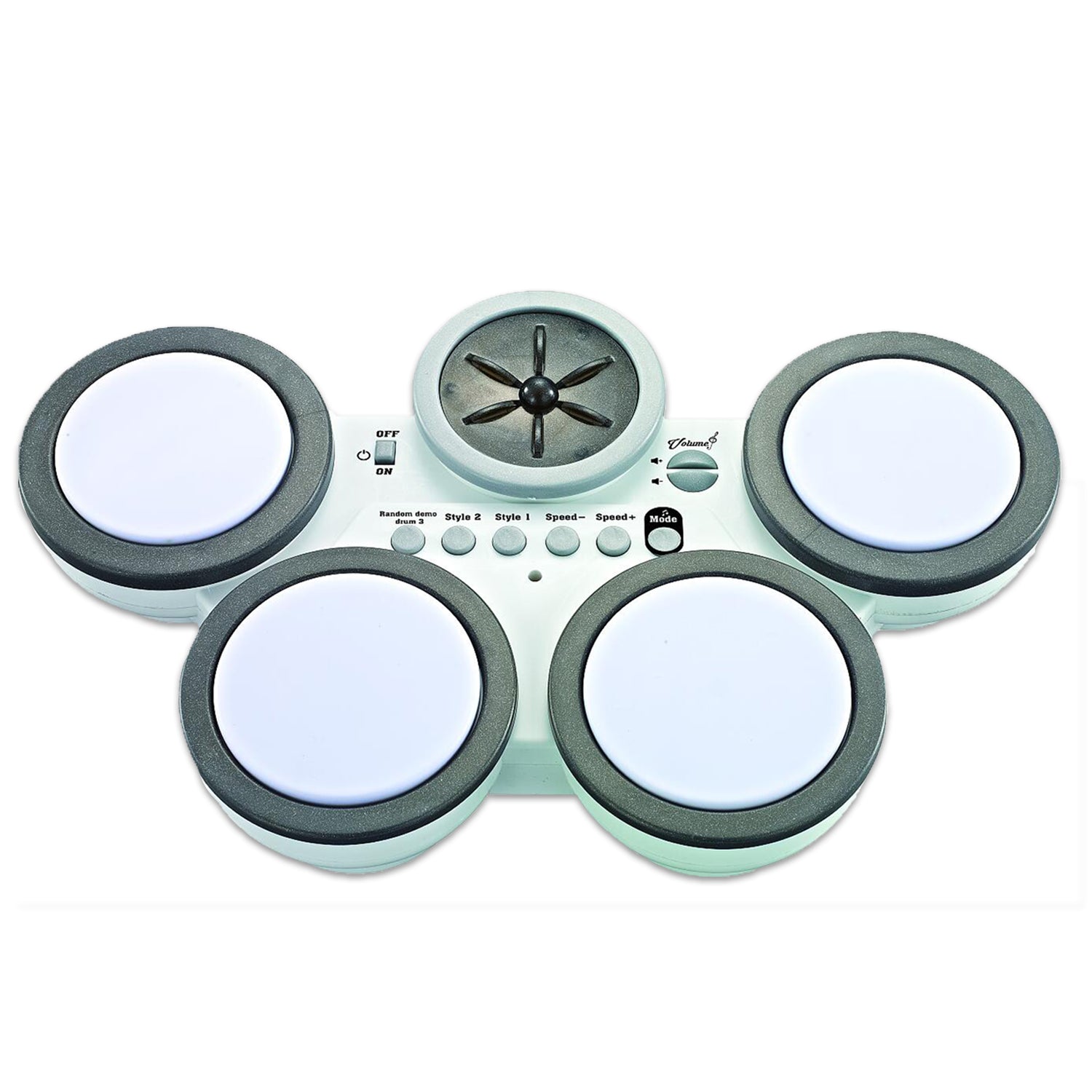 قصة صغيرة - مجموعة طبول إلكترونية للأطفال - رمادي