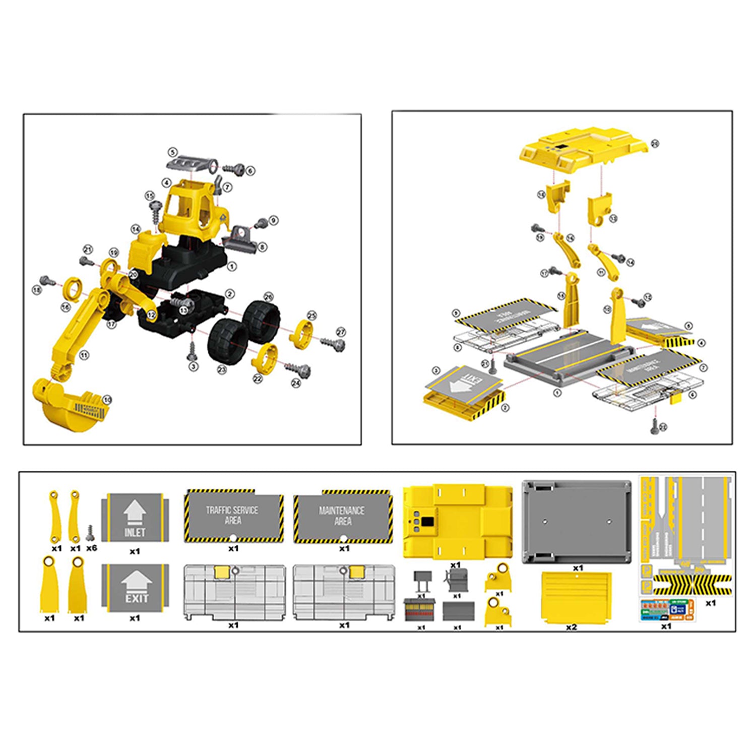 LITTLE STORY - Kids Toy Mini Car wt Parking - Yellow