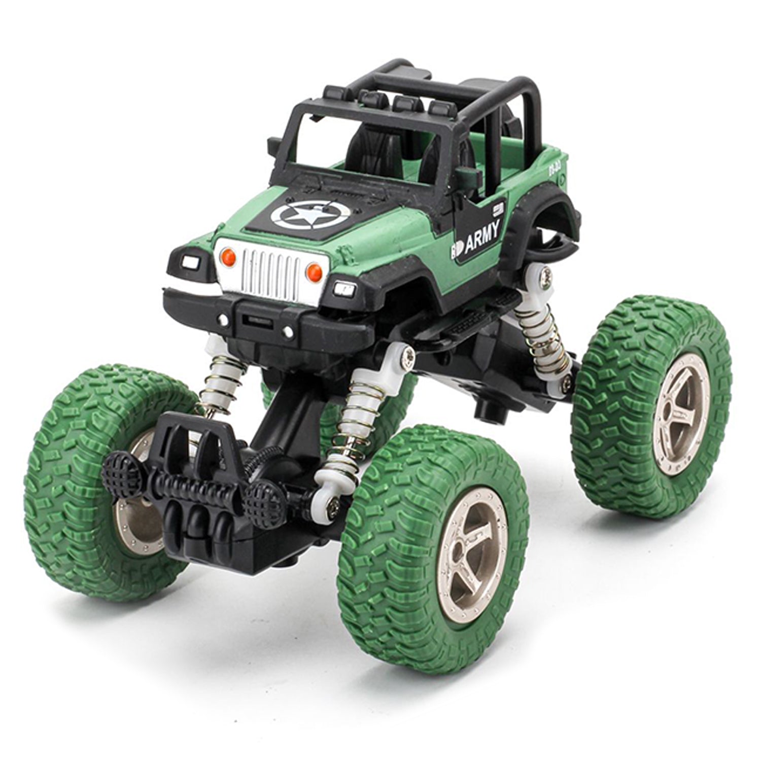 LITTLE STORY - Kids Toy Pull Back Climbing Jeep - Green