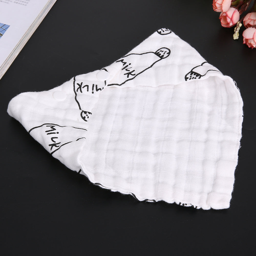 LITTLE STORY - Muslin Bandana Bibs - Set of 5 - Black & White