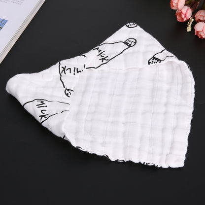 LITTLE STORY - Muslin Bandana Bibs - Set of 5 - Black & White
