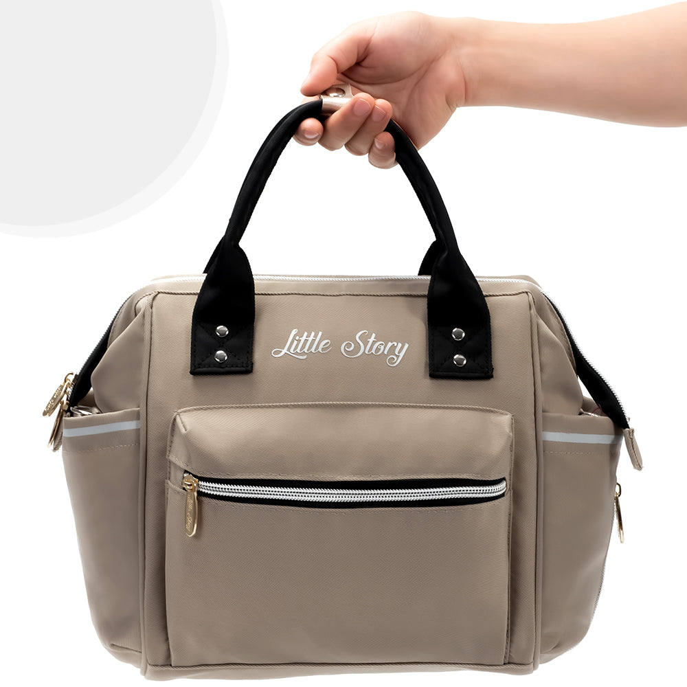 LITTLE STORY Ace Diaper Bag - Beige
