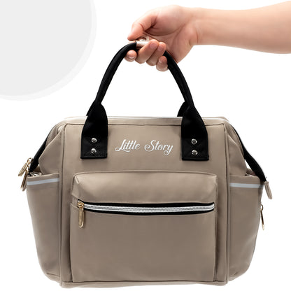 LITTLE STORY Ace Diaper Bag - Beige