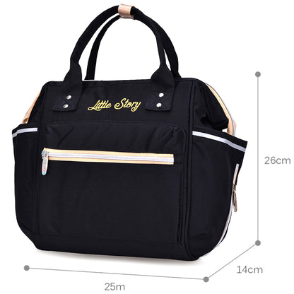 LITTLE STORY Ace Diaper Bag - Black