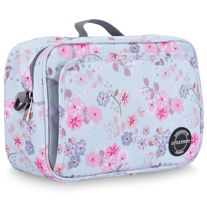 LITTLE STORY Baby Diaper Changing Clutch Kit - Floral Grey