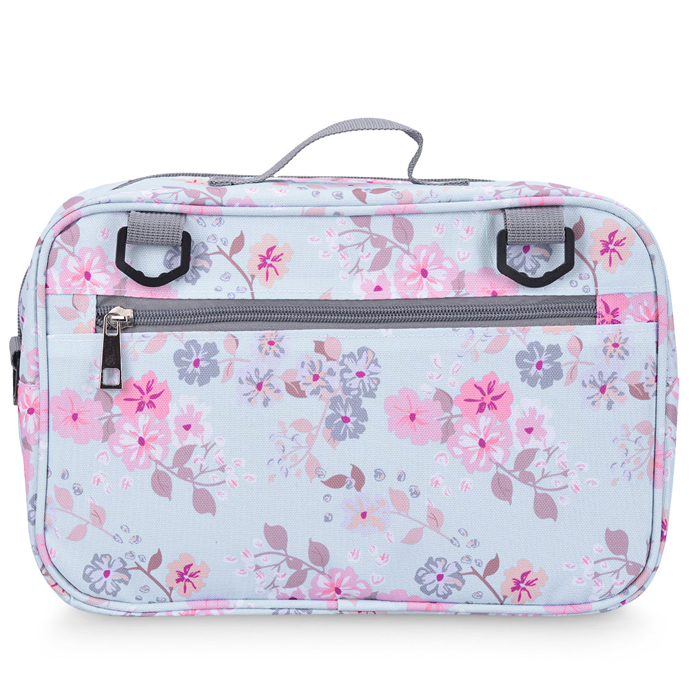 LITTLE STORY Baby Diaper Changing Clutch Kit - Floral Grey