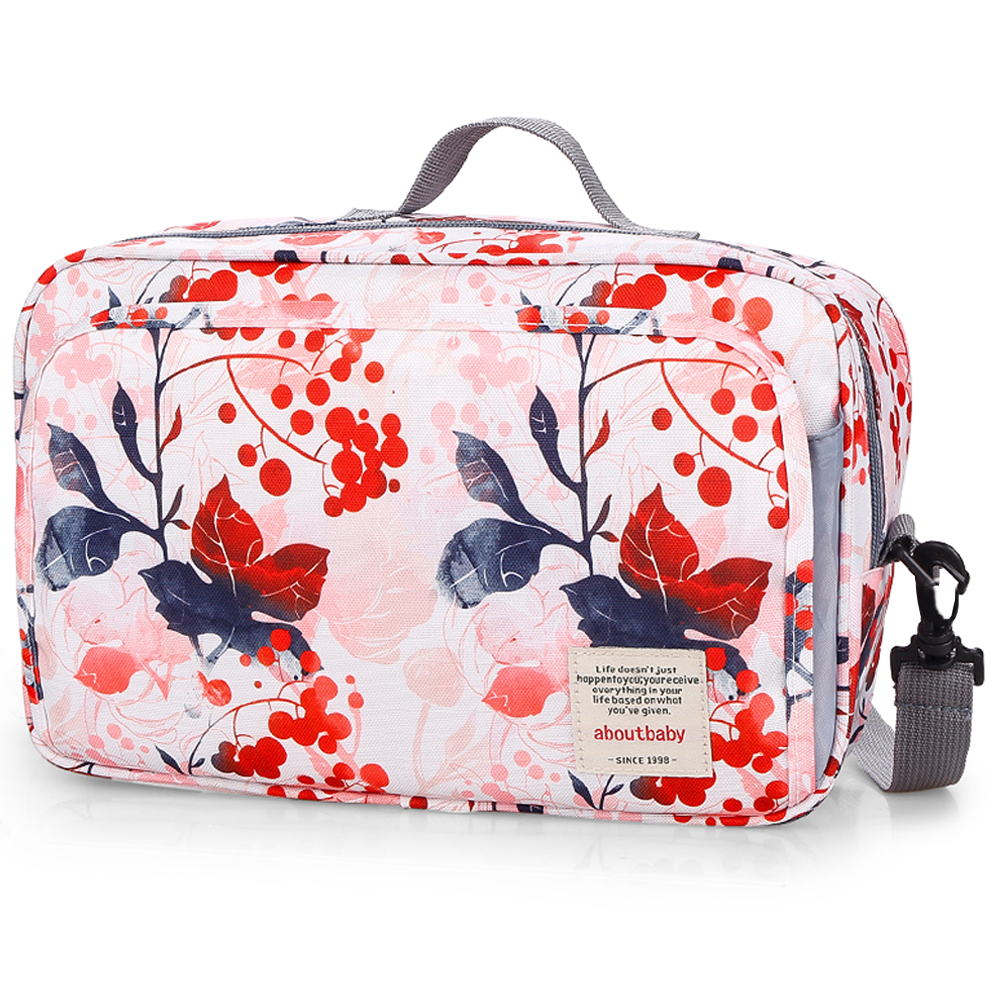 LITTLE STORY Baby Diaper Changing Clutch Kit - Floral Pink