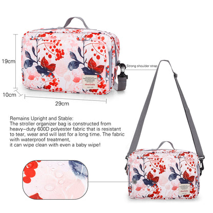 LITTLE STORY Baby Diaper Changing Clutch Kit - Floral Pink
