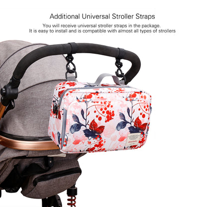 LITTLE STORY Baby Diaper Changing Clutch Kit - Floral Pink