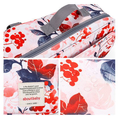 LITTLE STORY Baby Diaper Changing Clutch Kit - Floral Pink