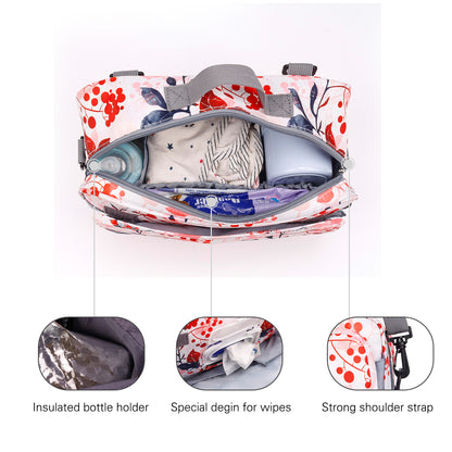 LITTLE STORY Baby Diaper Changing Clutch Kit - Floral Pink
