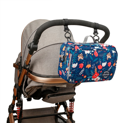 LITTLE STORY Baby Diaper Changing Clutch Kit - Floret Blue