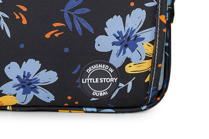 LITTLE STORY Baby Diaper Changing Clutch Kit - Floret Grey