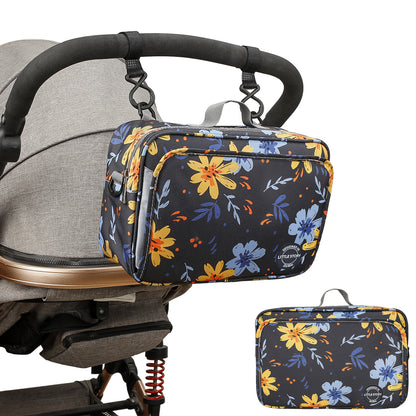 LITTLE STORY Baby Diaper Changing Clutch Kit - Floret Grey