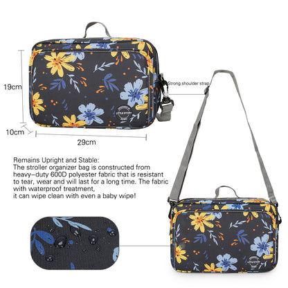 LITTLE STORY Baby Diaper Changing Clutch Kit - Floret Grey