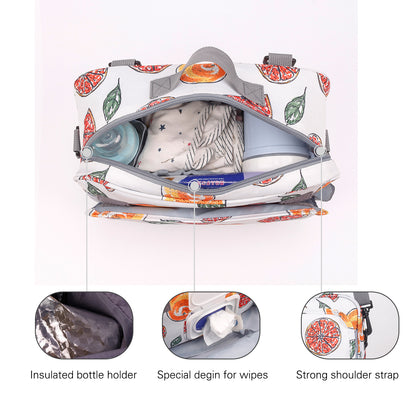 LITTLE STORY Baby Diaper Changing Clutch Kit - Fruity White
